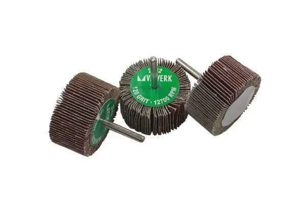 Vewerk 60Mm Flap Wheel 120 Grit Pack Of 10 6Mm Shank 2142 1