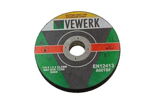Vewerk By Bergen 4 1/2" S/Steel Cutting Discs 115Mm X 1.00Mm X 22.2Mm 10Pk 8010 1