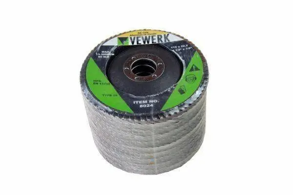 Vewerk By Bergen 60G Oxide Flap Discs 115 X 22.2Mm 10Pk B8024 2