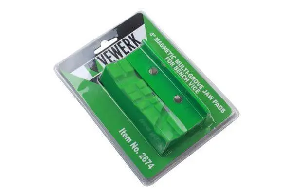Vewerk Engineers Vice Jaws 4" 100Mm Magnetic Jaw Pads Bench Vice Non Marking 2674 2