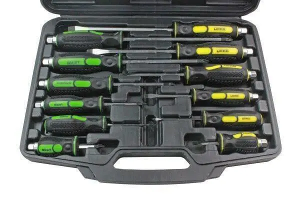 Vewerk Tools 12 Piece Screwdriver Set Pozi + Slotted 1620 1
