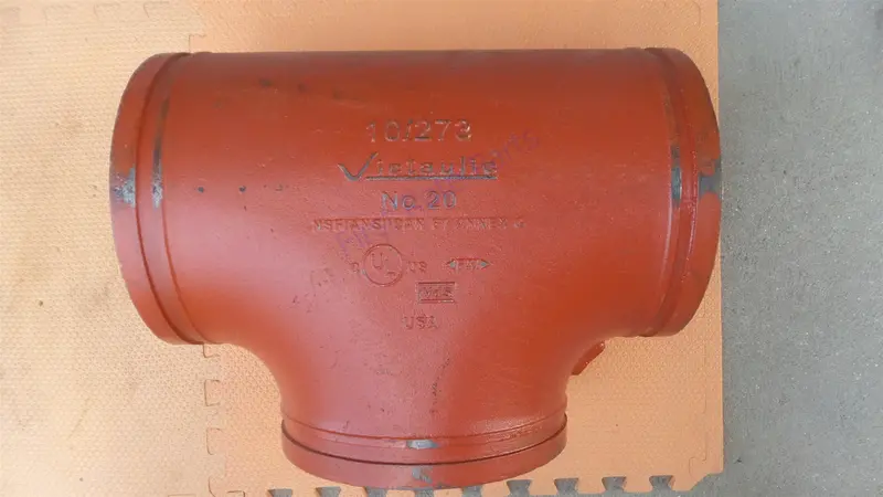 Victaulic F100020p00 Tee 10In Grooved No. 20 Style Firelock Ductile 10 1