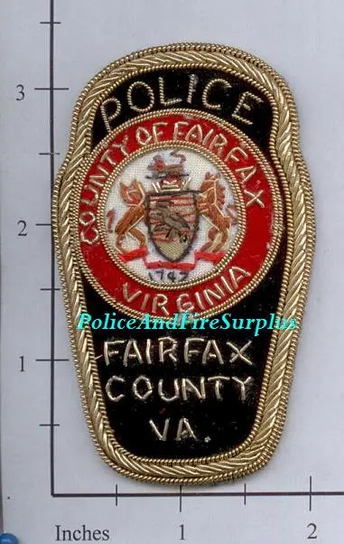 Virginia - Fairfax County Police Dept Bullion Patch 1