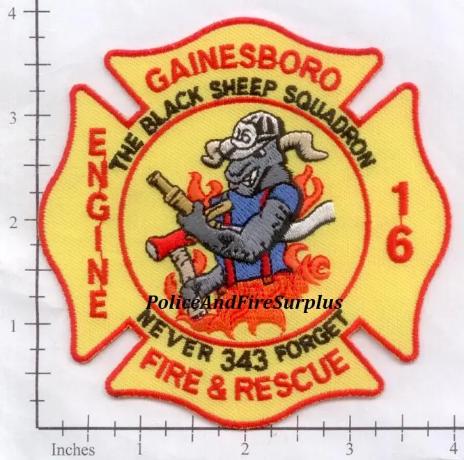 Virginia - Gainesboro Engine 16 Fire & Rescue Patch 343 Never Forget 1