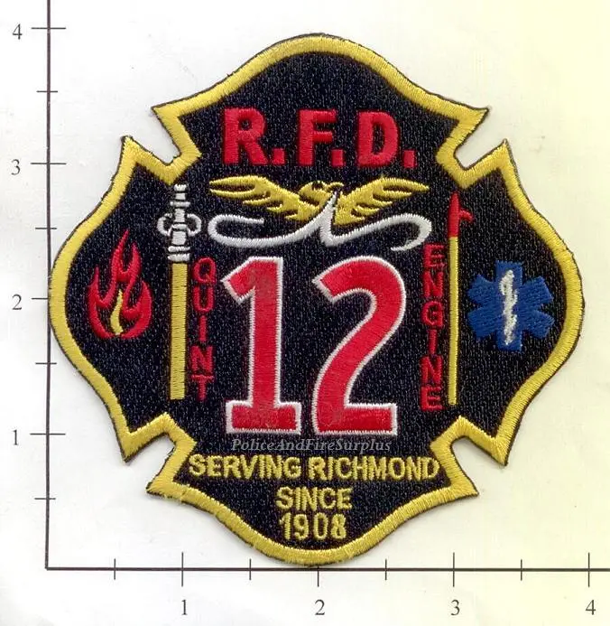 Virginia - Richmond Engine 12 Quint 12 Fire Dept Patch 1