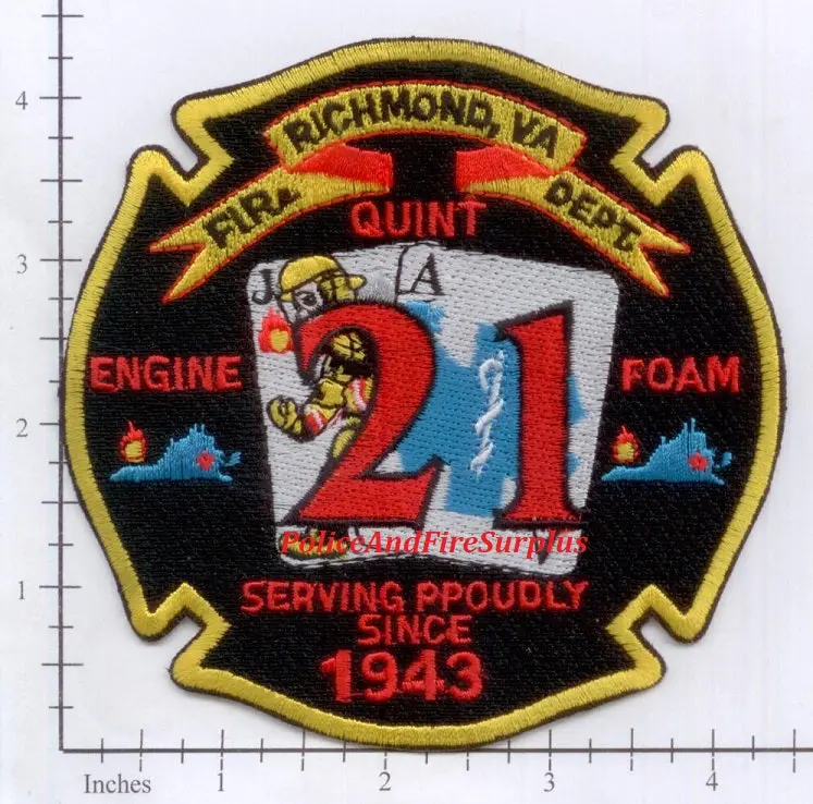 Virginia - Richmond Engine 21 Quint 21 Foam 21 Fire Dept Patch Error Patch 1