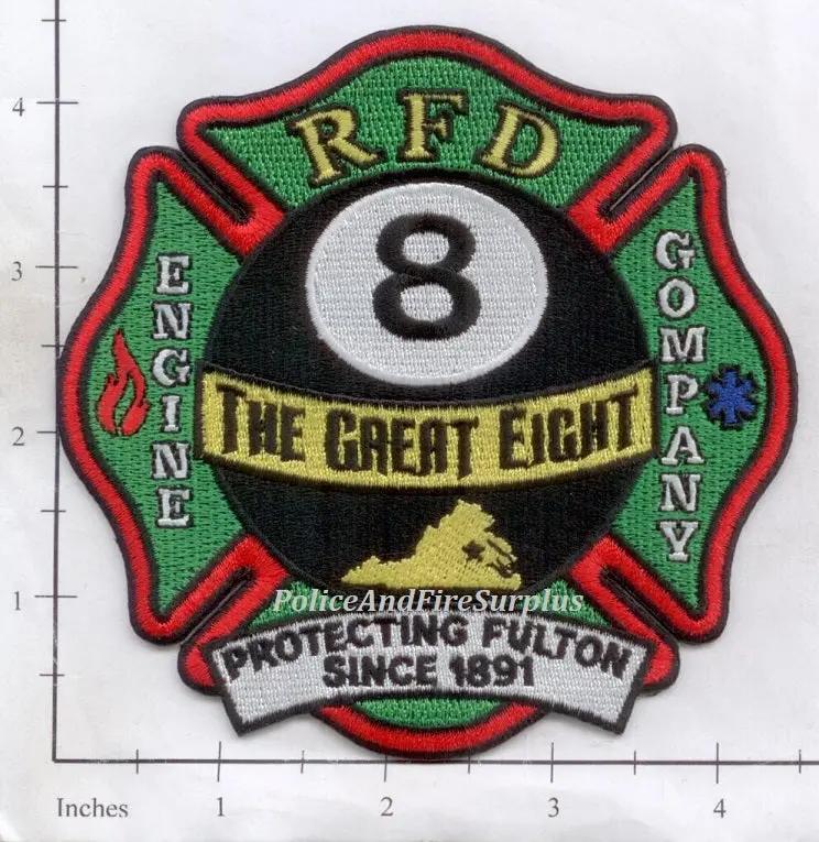 Virginia - Richmond Engine  8 Fire Dept Patch 1