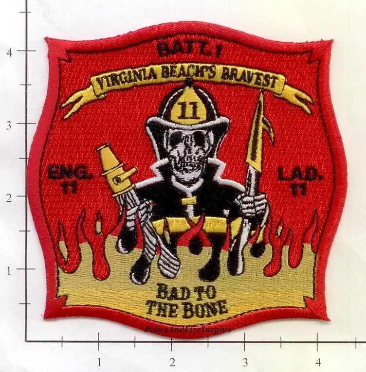 Virginia - Virginia Beach Engine 11 Ladder 11 Fire Dept Patch V2 1