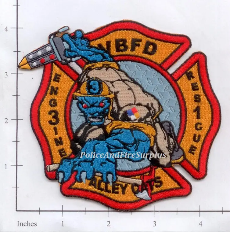 Virginia - Virginia Beach Engine  3 Rescue 1 Fire Dept Patch 1