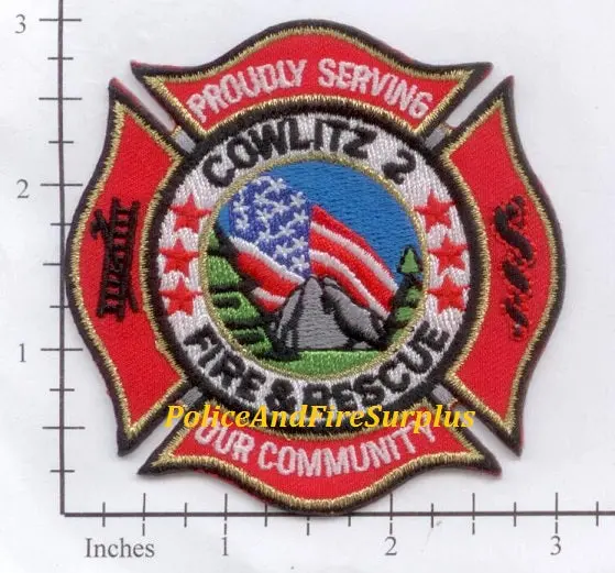 Washington - Cowlitz 2 Fire& Rescue Patch 1