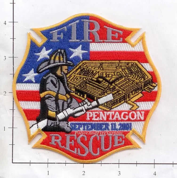 Washington Dc - Pentagon September 11, 2001 Fire Rescue Patch V3 1