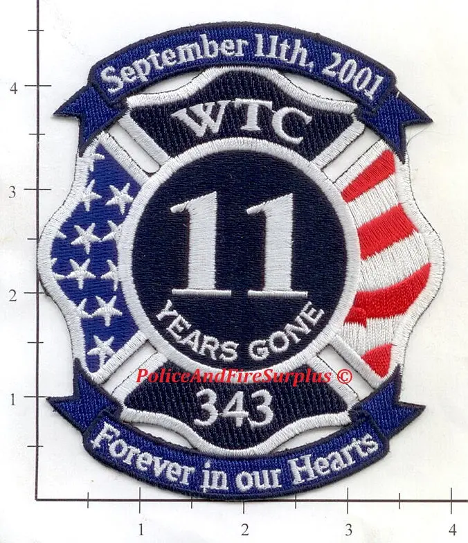 Wtc - 11Th Anniversary Forever In Our Hearts Fire Dept Patch V1 1