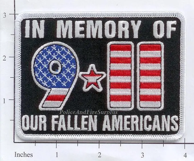 Wtc - 911 In Memory Of Our Fallen Americans Fire Dept Patch V2 1