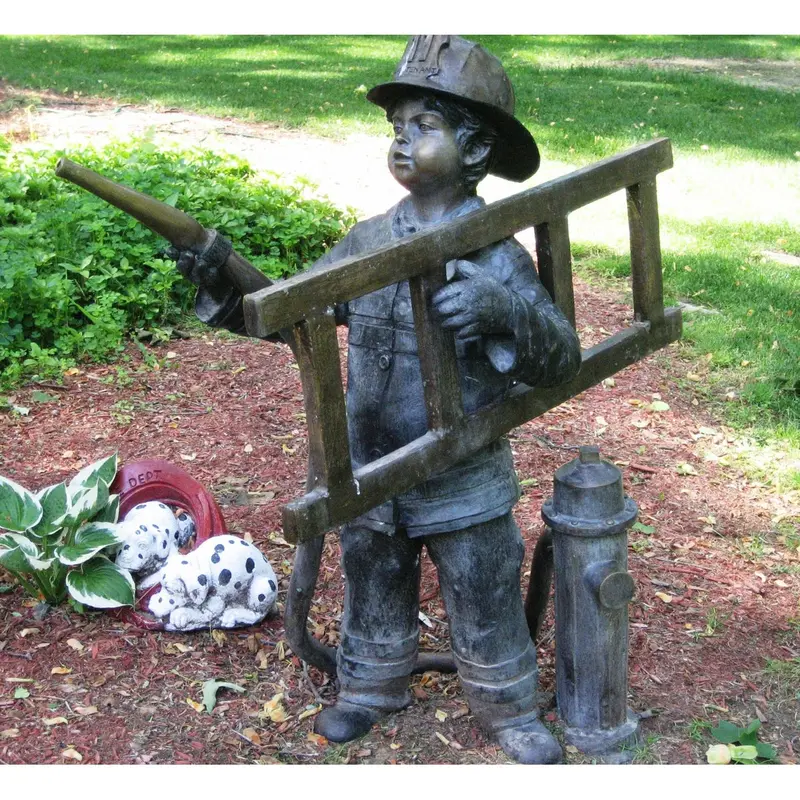 Young Hero Kid Firefighter Statue 1