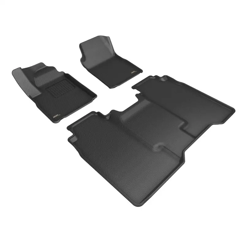 3D Maxpider Kagu Black All-Weather Floor Mats For 2024+ Chevrolet Silverado Ev Crew Cab (1St & 2Nd Rows) 1