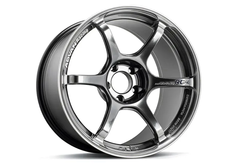 Advan Rg-4 18X8 +44 5-114.3 Racing Hyper Black & Ring Wheel 1