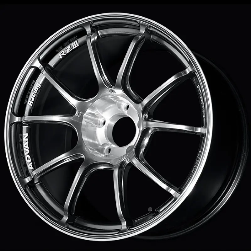 Advan Rziii Forged Alloy Wheel – 18X9.5", +45 Offset, 5X120 Pcd, 72.5Mm Center Bore, Hyper Platinum Black & Diamond-Cut Finish 1