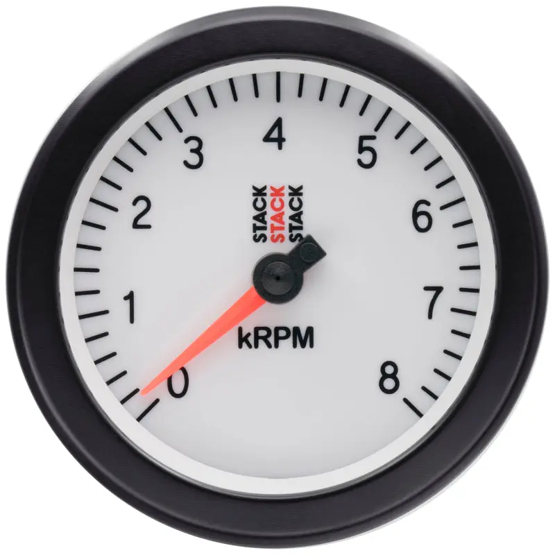 Autometer Stack Sport 88Mm White Dial Tachometer – 0–8,000 Rpm 1