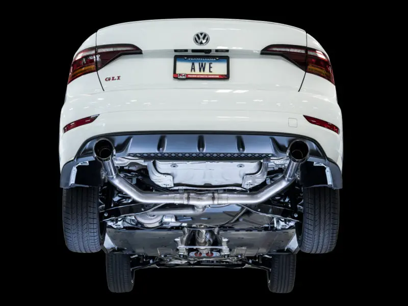 Awe Tuning Track Exhaust System For 2018–2021 Vw Jetta Gli Mk7 – Chrome Silver Tips, High-Flow Downpipe Compatible 2