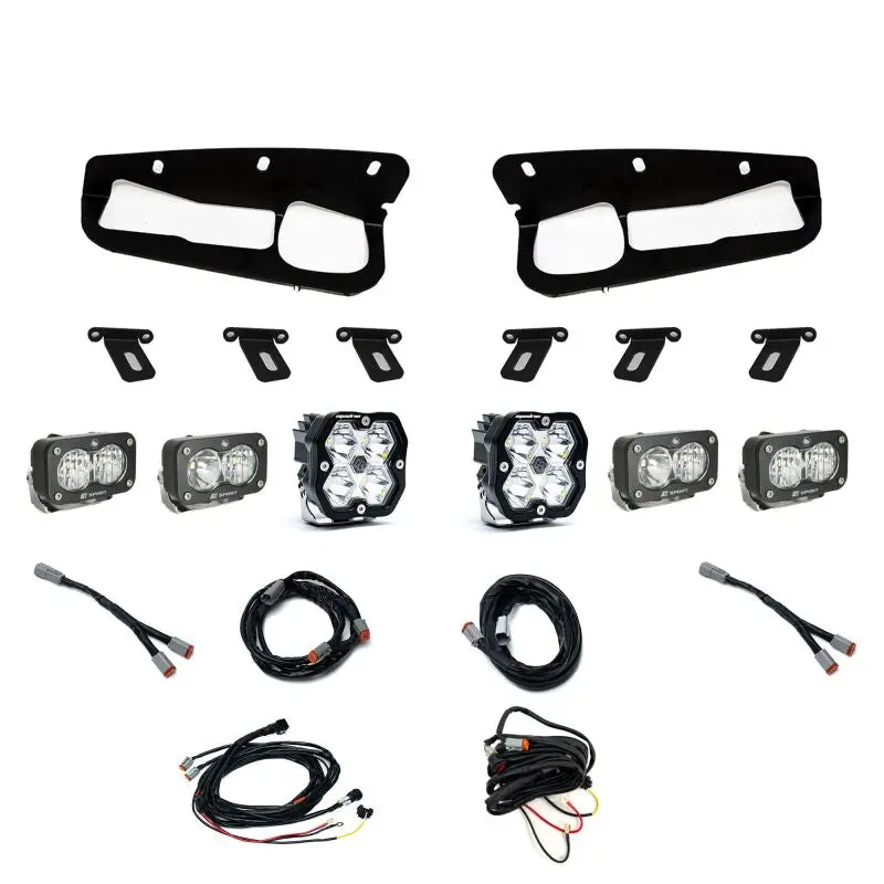 Baja Designs Squadron 2.0 Spot Led Light Kit For 2021–2025 Ford Bronco With S2 Sport Bumper (Front Mount, Clear Lens) 1
