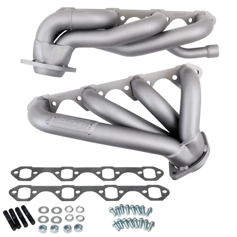 Bbk 87-95 Ford F150 Truck 5.8 351 Shorty Unequal Length Exhaust Headers - 1-5/8 Titanium Ceramic 1