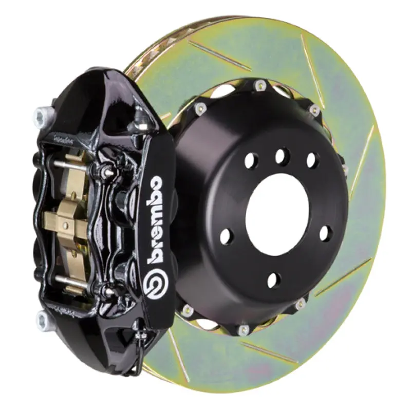 Brembo 06-13 S63 Amg (W216) Rear Gt Bbk 4 Piston Cast 380X28 2Pc Rotor Slotted Type1-Black 1