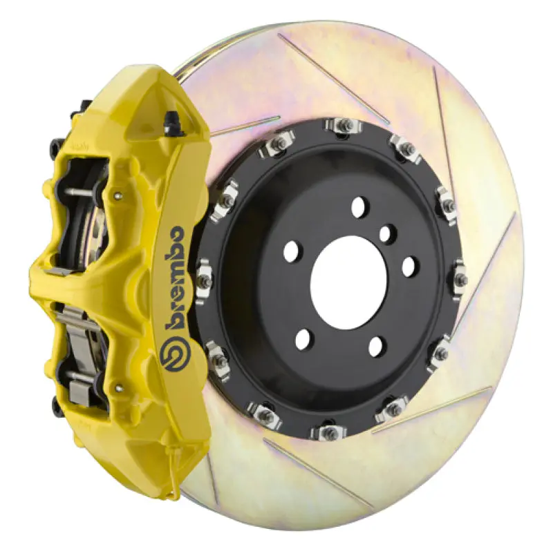 Brembo 10-19 Ghost Front Gt Bbk 6 Piston Cast 411X34 2Pc Rotor Slotted Type-1- Yellow 1