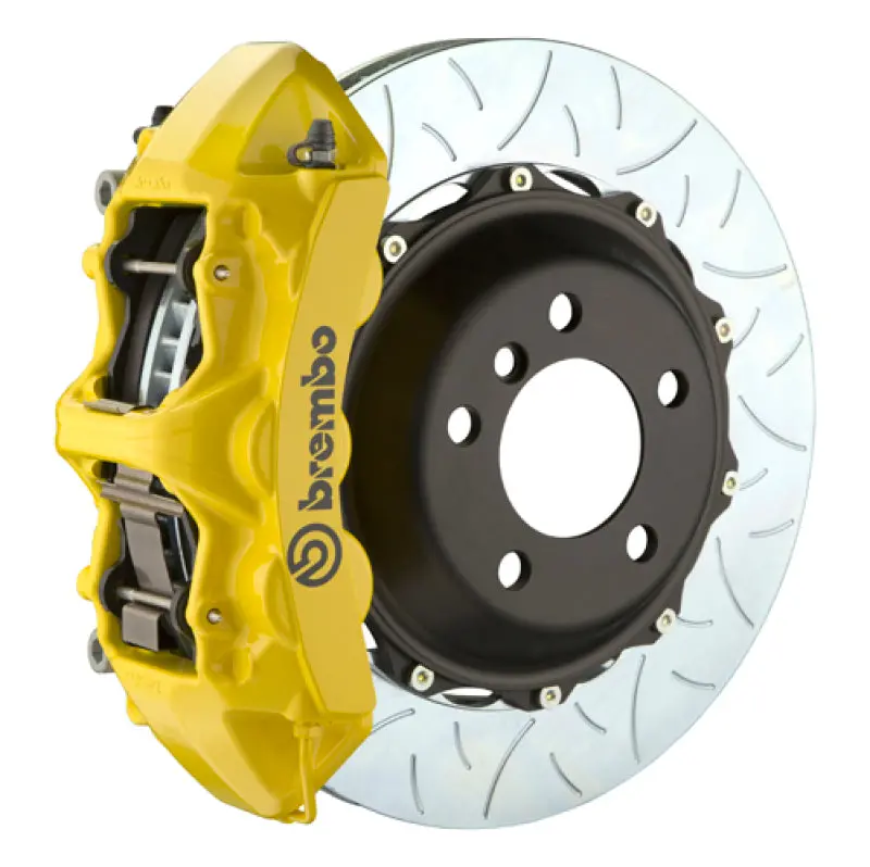 Brembo Gt Big Brake Kit For 2006–2011 Lexus Gs300 – Front, 6-Piston Calipers, 355×32Mm Two-Piece Slotted Rotors, Type Iii Yellow Finish 1