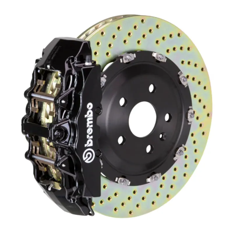 Brembo Gt Big Brake Kit For 2015–2018 Bmw M3 (Cc-Equipped) – Front, 6-Piston Calipers, 380X34Mm Drilled 2-Piece Rotors (Black Finish) 1