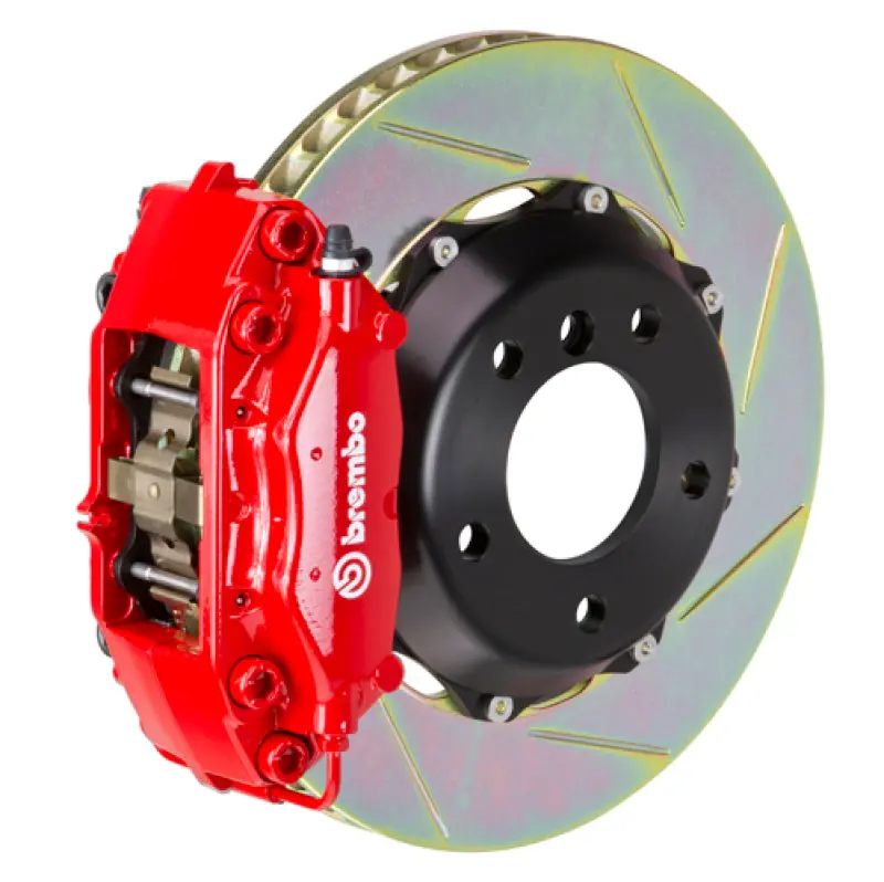 Brembo Gt Rear Big Brake Kit For 1995–1999 Bmw M3 – 4-Piston Calipers, 328X28Mm Slotted 2-Piece Rotors (Type-1 Red Finish) 1