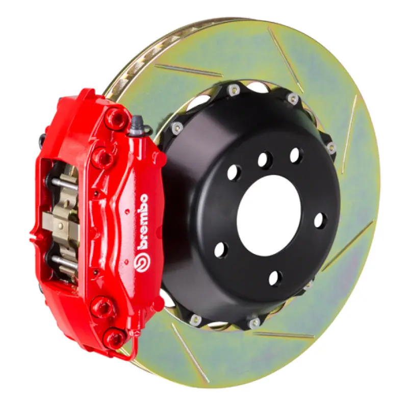 Brembo Rear Gt Bbk For 2008–2009 Mercedes-Benz Clk63 Amg Black Series – 345X28Mm Slotted Two-Piece Rotors, Cast Calipers 1