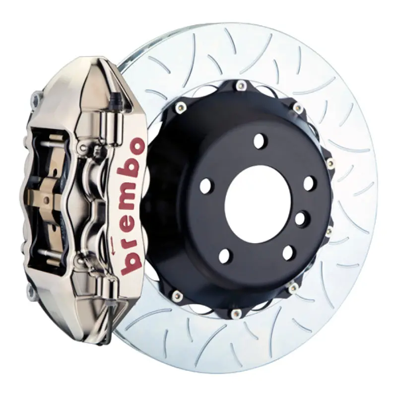 Brembo Rear Gt Big Brake Kit For 2008–2009 Pontiac G8 – 345X28Mm Two-Piece Slotted Rotors, Nickel-Plated Billet Calipers 1