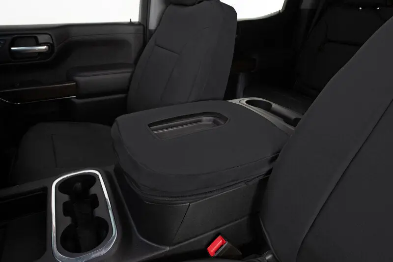 Covercraft Endura Precisionfit Seat Covers – Front Row, Black-On-Black, For 2017–2022 Ford F250–F550 Super Duty Trucks 1