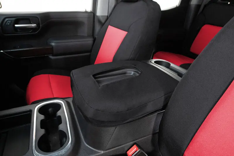 Covercraft Endura Precisionfit Second-Row Seat Covers For 2019–2024 Dodge Ram 2500/3500 – Red/Black 1
