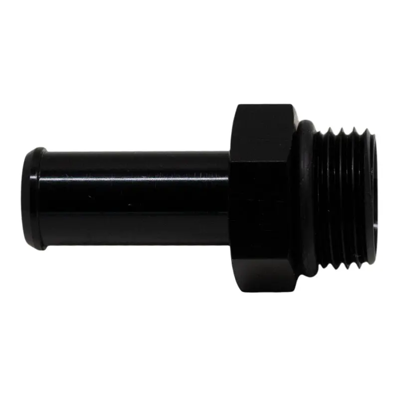 Deatschwerks 8An Orb Male To 1/2In Male Barb Fitting (Incl O-Ring) - Anodized Matte Black 2
