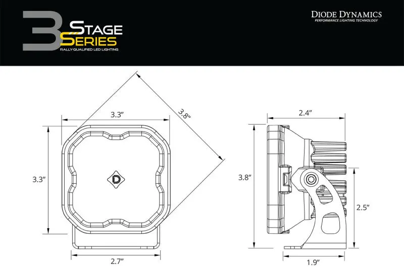Diode Dynamics Ss3 Led Bumper Light Kit – Max Output, Yellow Combo (Pair), Includes Roll Bar Mount 2