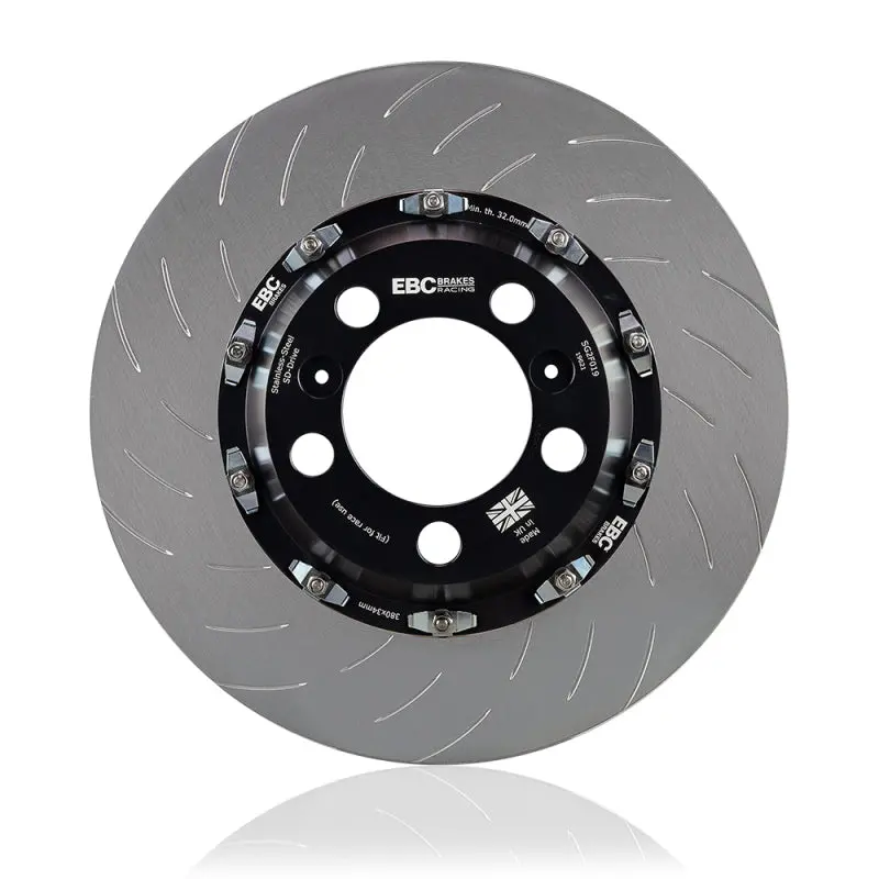 Ebc Racing Two-Piece Front Brake Rotors – Slotted & Drilled, Sg Series, For 2002–2005 Audi Rs6 (C5, 4.2L Twin-Turbo) 1