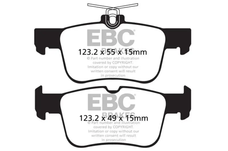 Ebc Redstuff Rear Brake Pads For 2013+ Ford Fusion 1.6L Ecoboost 1