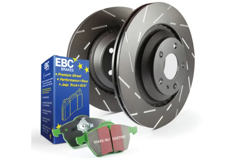 Ebc S2 Brake Kit – Greenstuff Semi-Metallic Pads Paired With Usr Slotted Rotors 1