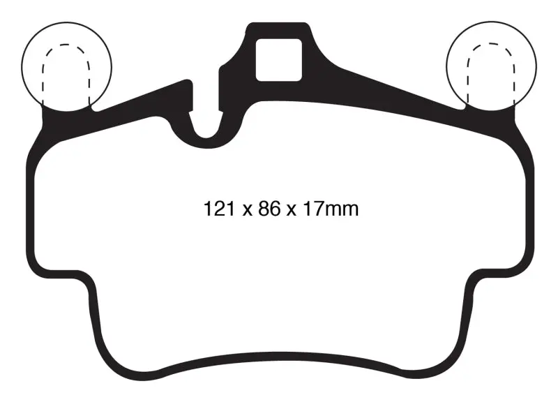 Ebc Yellowstuff Front Brake Pads For 2007–2008 Porsche 911 (997) Carrera 2 3.6L – Cast Iron Rotors Not Included 1