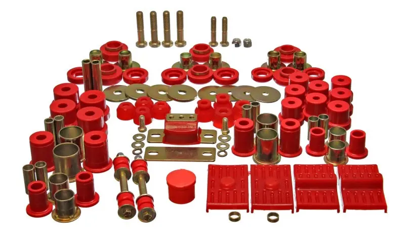 Energy Suspension 67-69 Chevrolet Camaro (W/Multi Leaf Springs) Red Hyper-Flex Master Bushing Set 1