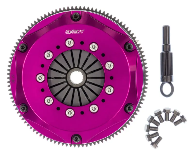 Exedy Hyper Twin Cerametallic Clutch Kit For 1989–1994 Nissan 240Sx – Sprung Center, Push-Type Cover 1