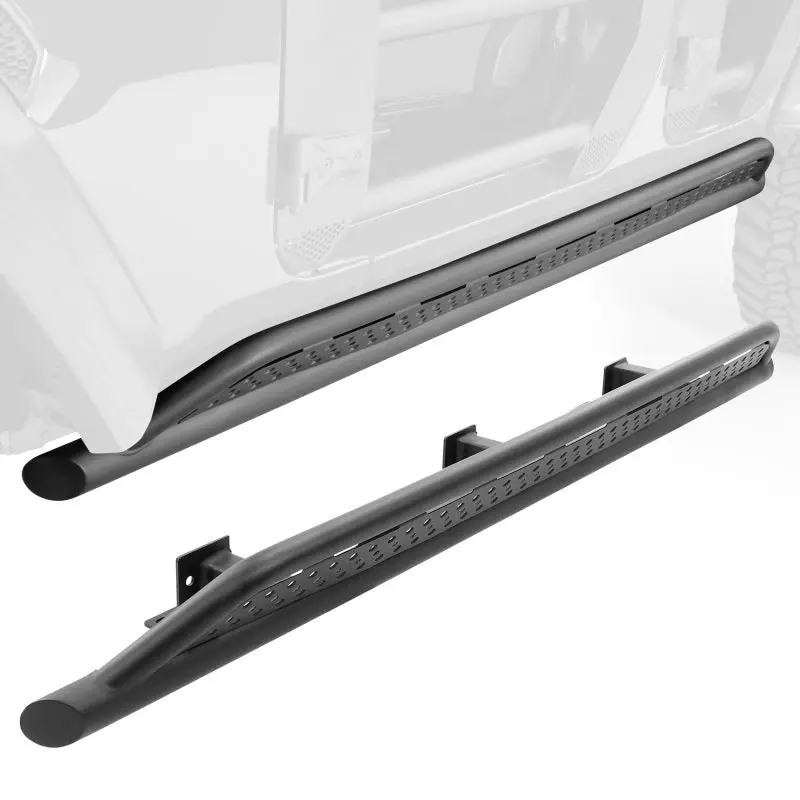 Go Rhino Xtreme Frame-Mount Rock Sliders – Textured Black For 2007–2018 Jeep Wrangler Jku 4-Door 1