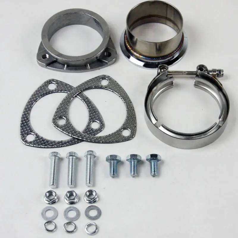 Granatelli 3-Inch V-Band Cutout Assembly – Straight-Connection Style With Gaskets And 3-Bolt Flange 1