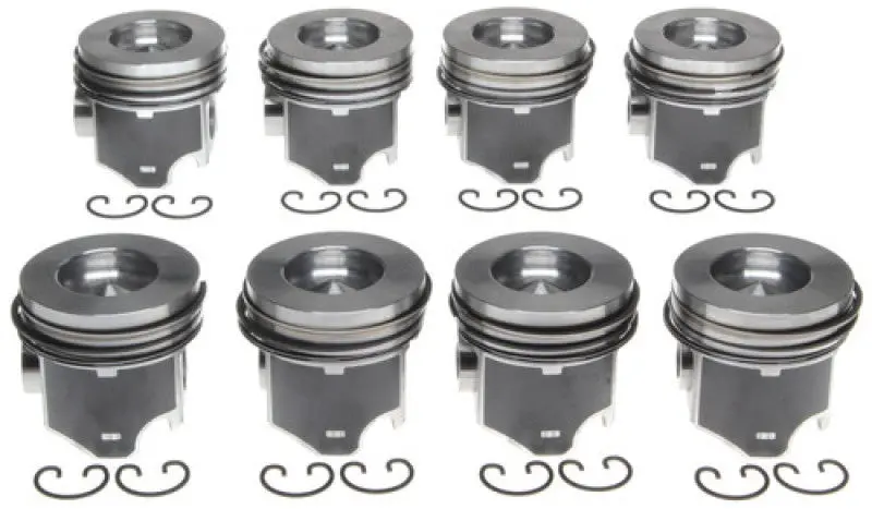 Mahle Oe Replacement Piston Set For Cummins B-Series 5.9L L6 — .040" Oversize, 6-Piece W/ Piston Cooling Jets 1