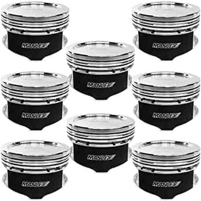 Manley Platinum Forged Piston Set For 2018+ Ford 5.0L Coyote Engine – +1Cc Dish, 3.700-Inch Bore, 11:1 Compression Ratio 1