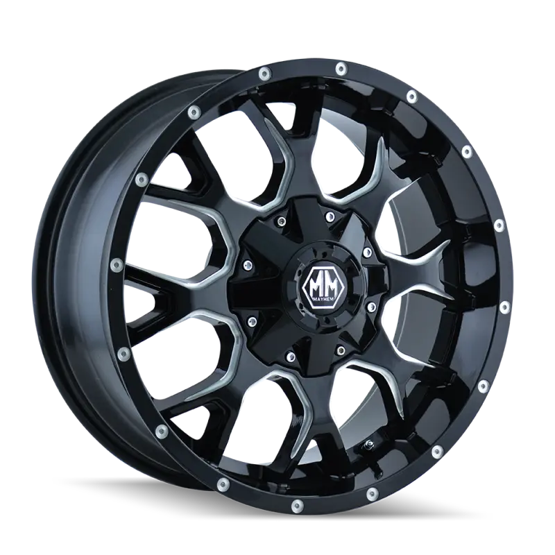 Mayhem Warrior Forged Wheel – 20×10, 6×135, -25Mm Offset, Gloss Black W/ Milled Spokes 1