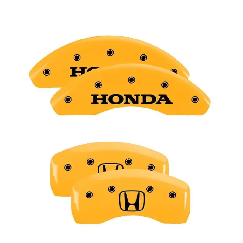 Mgp 4 Caliper Covers Engraved Front Honda Rear H Logo Yellow Finish Black Char 2018 Honda Accord 1