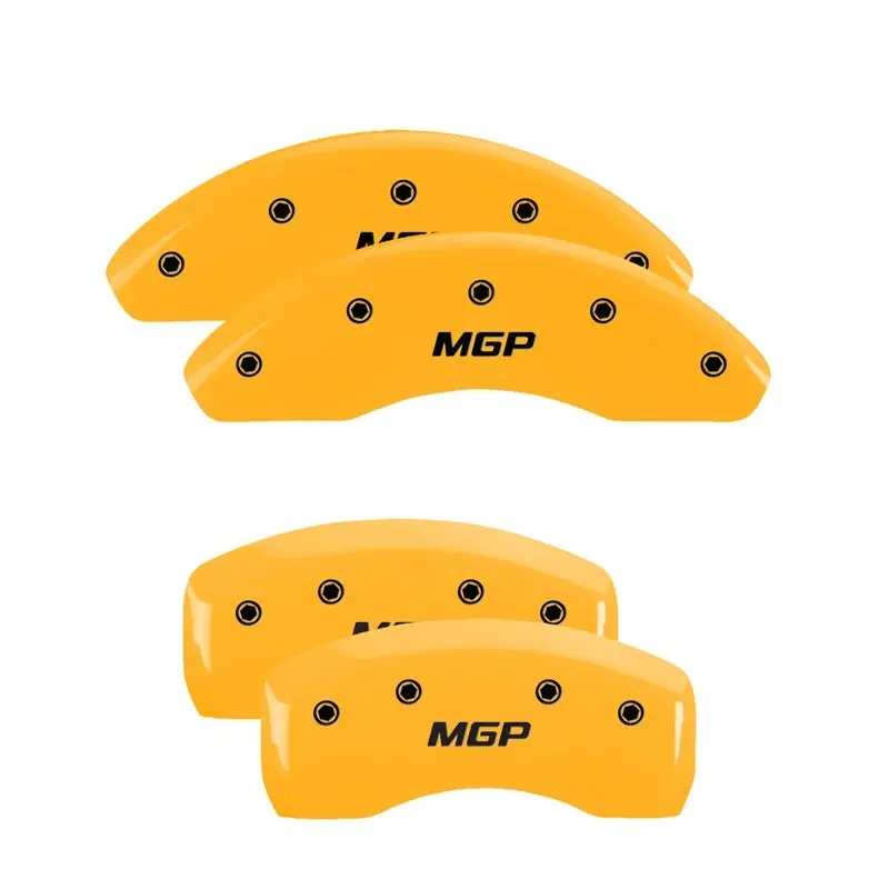 Mgp Engraved Caliper Covers – Yellow Finish With Black Char Accents For 2007 Honda Accord V6 1