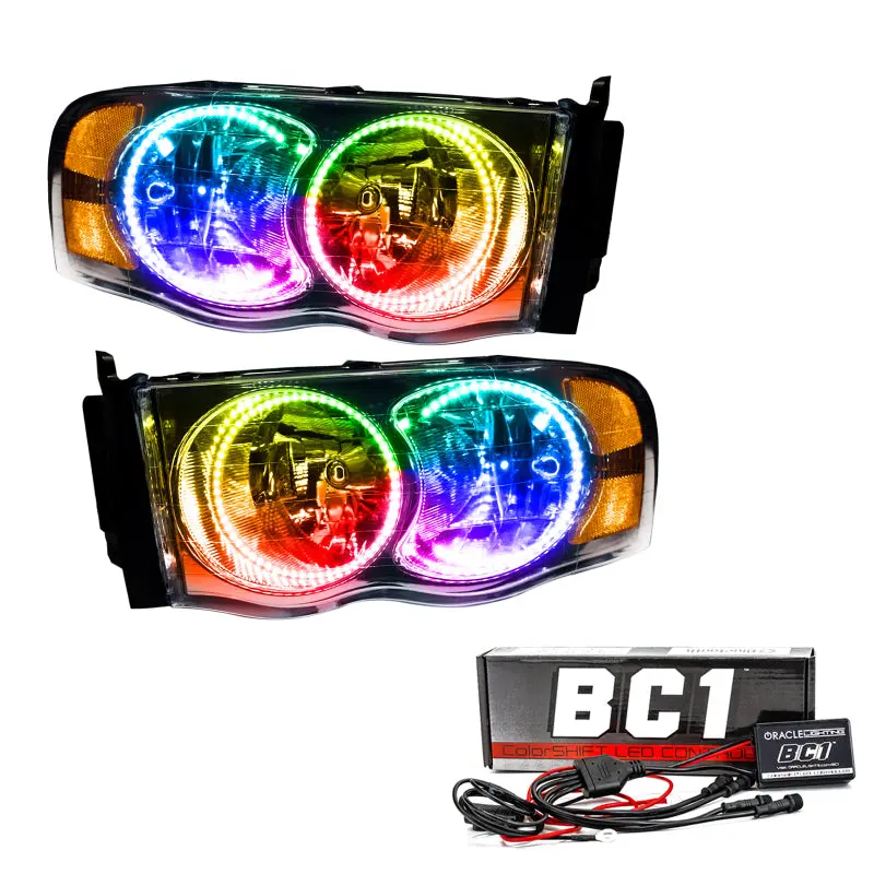 Oracle Colorshift Led Headlight Kit With Bc1 Controller For 2002–2005 Dodge Ram 1
